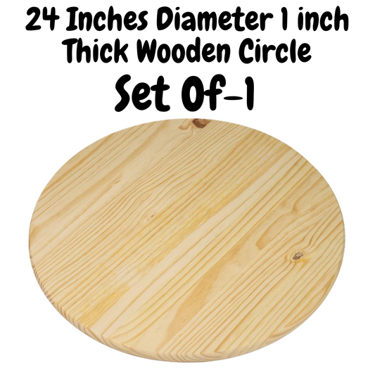 Set of 1 Pine Wooden Circles 24'' Diameter And 1'' Thick for Art ,Crafts & Other DIY Projects
