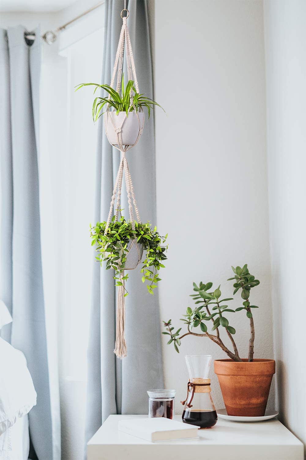 macrame hanging planter