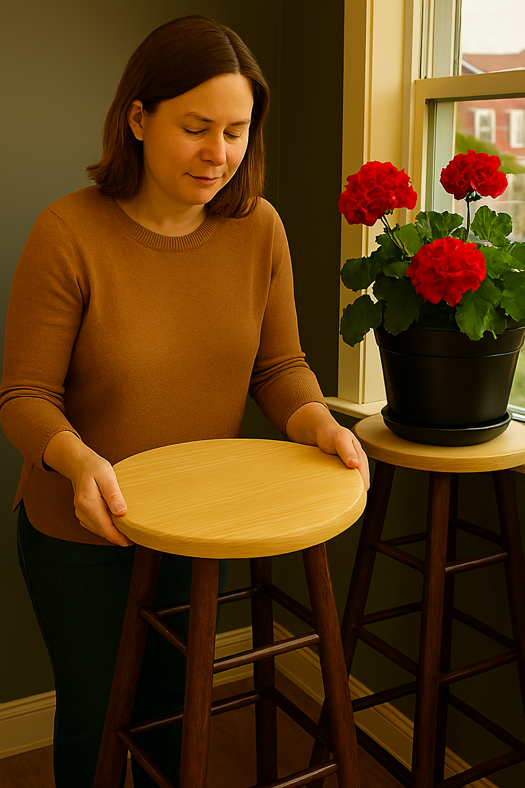 Set of 5 Pine Wood Rounds – 12" Diameter, 3/4" Thickness – Perfect for DIY Crafts, Home Decor, and More