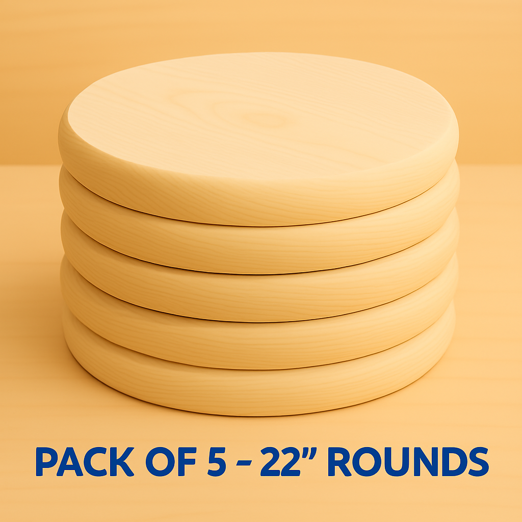 5 Pack/1"thick/ 22'' in diameter/Blank Wood Rounds/Wood Rounds 22 Inch/ Wood Blanks Circles/Pack of Wood Rounds/Wood Table Top/Wood Blanks