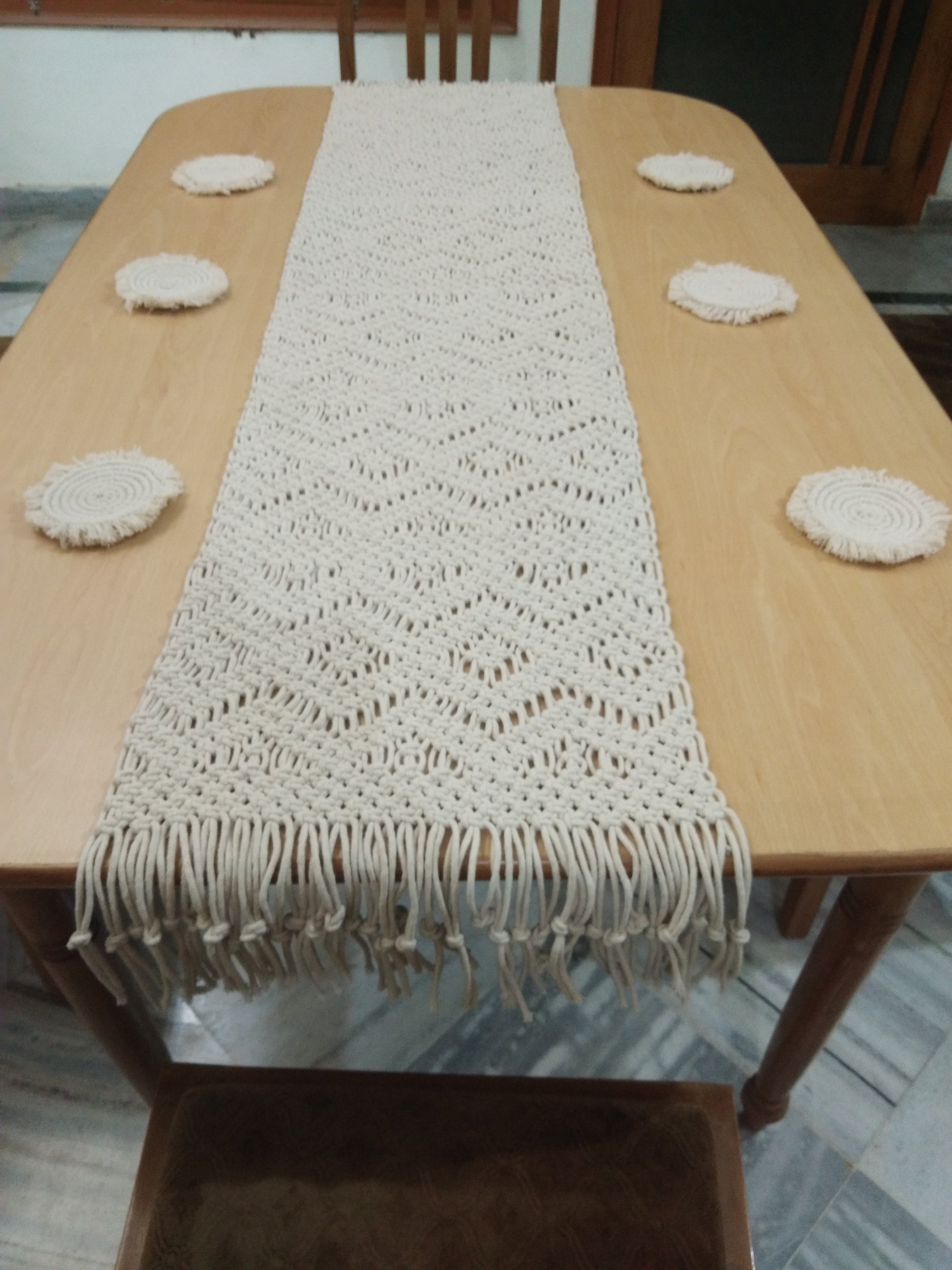 macrame table runner