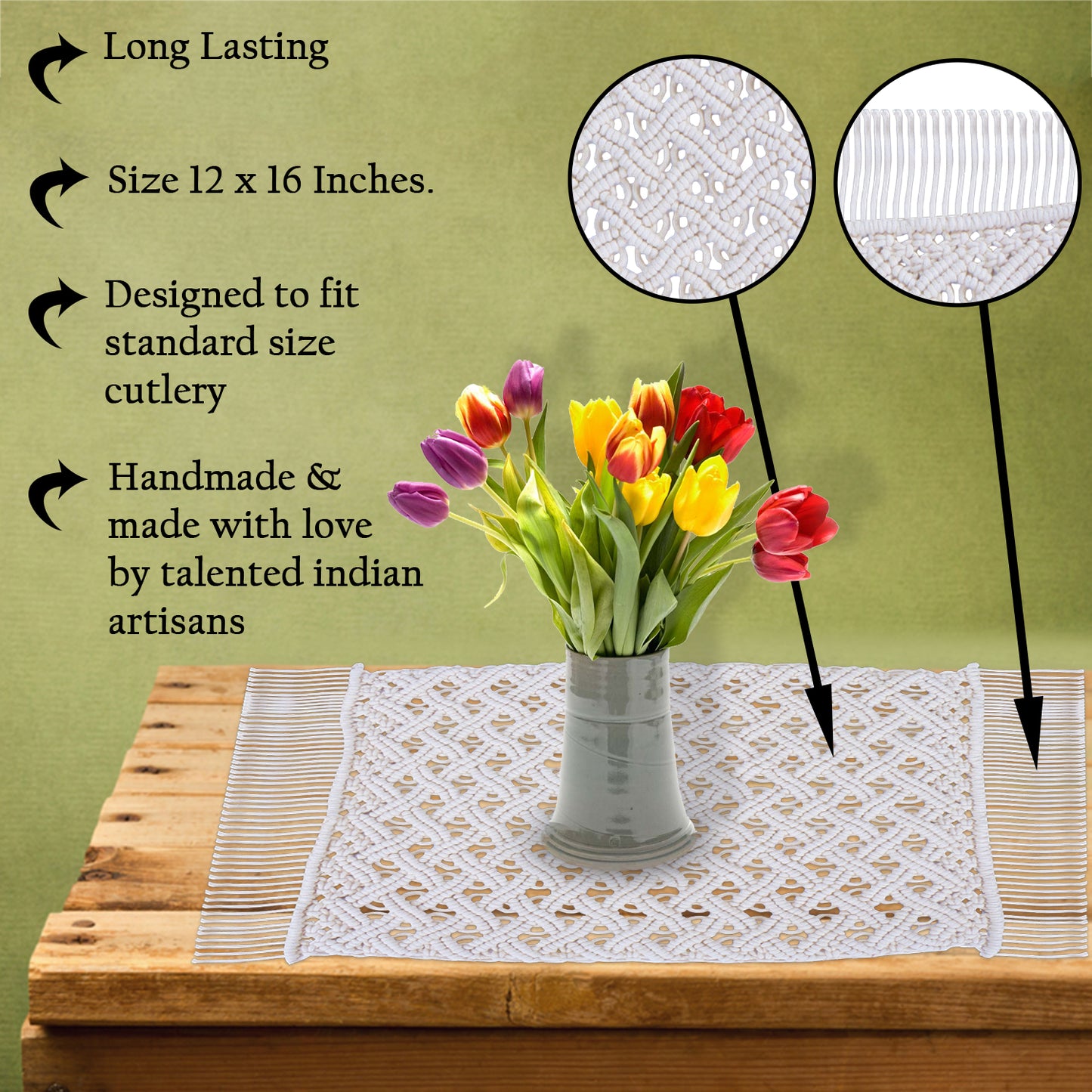 macrame table runner