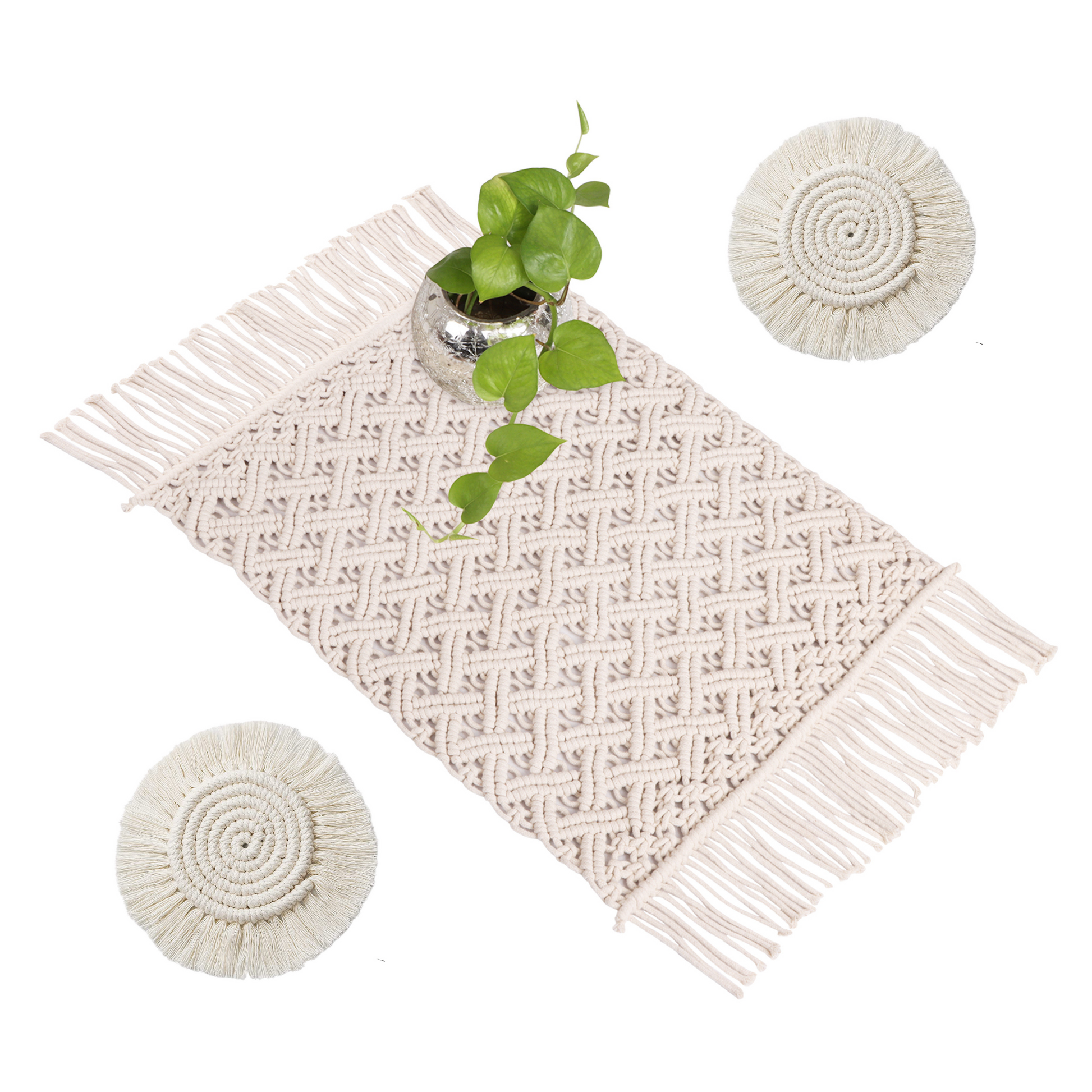macrame table runner
