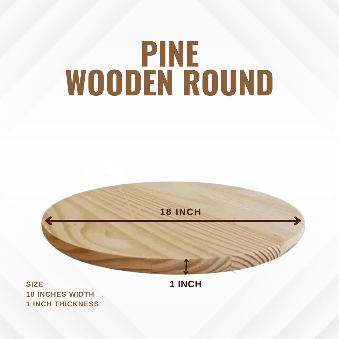 Set of 10 Pine Wooden Circles 18'' Diameter And 3/4'' Thick for Art ,Crafts & Other DIY Projects