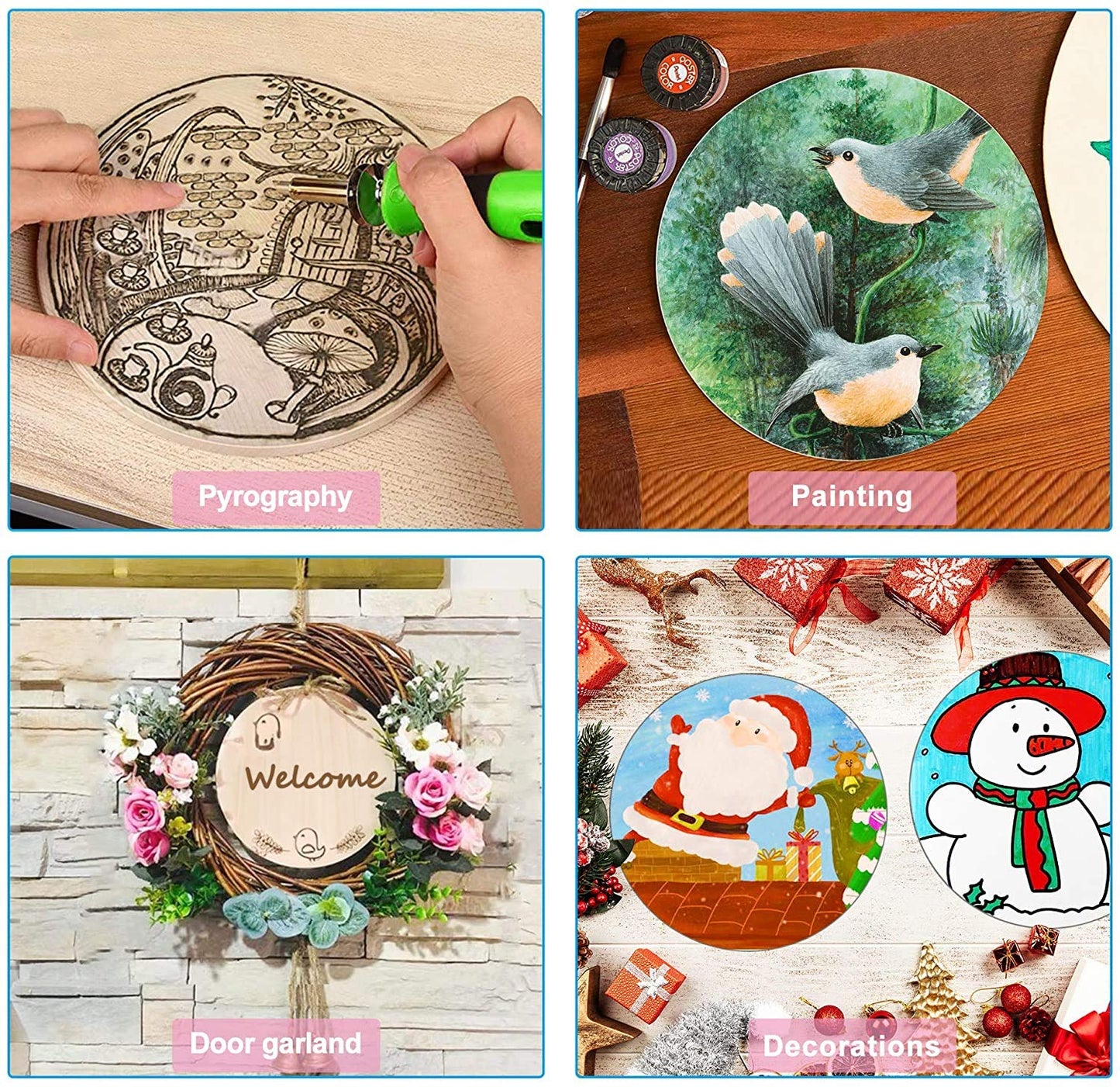 12 inch wooden circles pack of 10