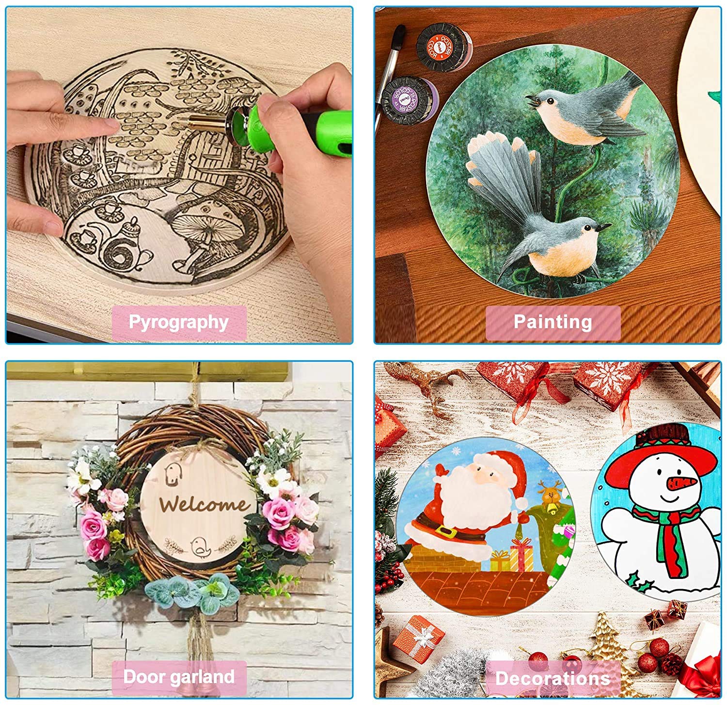 12 inch wooden circles pack of 10