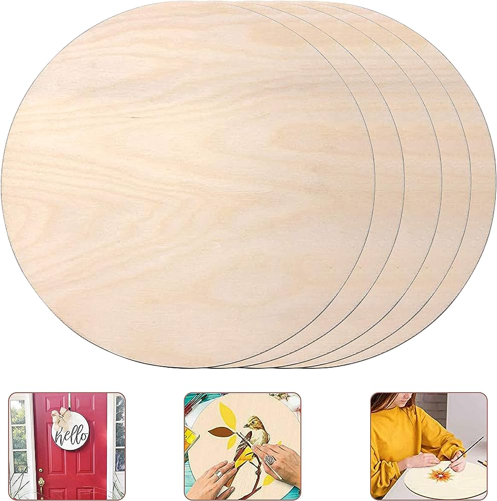 Set of 10 Pine Wooden Circles 18'' Diameter And 1'' Thick for Art ,Crafts & Other DIY Projects