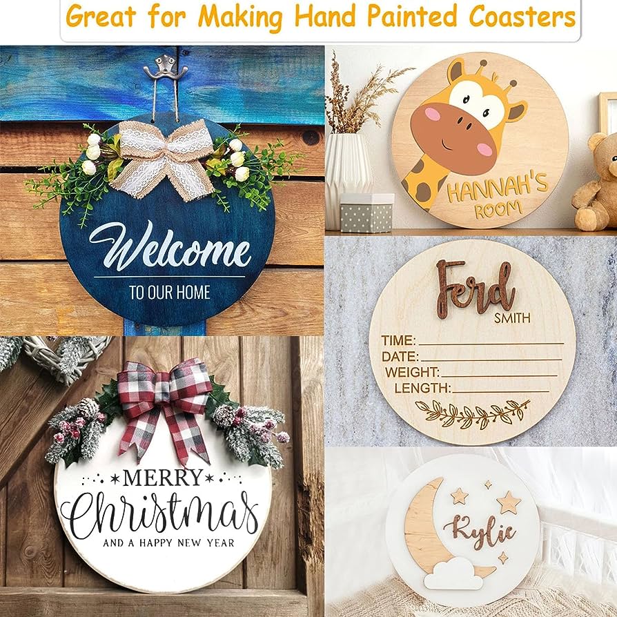 Set of 10 Pine Wooden Circles 18'' Diameter And 3/4'' Thick for Art ,Crafts & Other DIY Projects