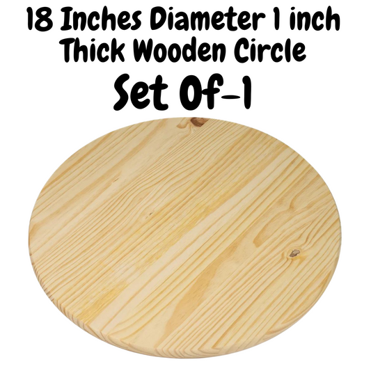 Set of 1 Pine Wooden Circles 18'' Diameter And 1'' Thick for Art ,Crafts & Other DIY Projects
