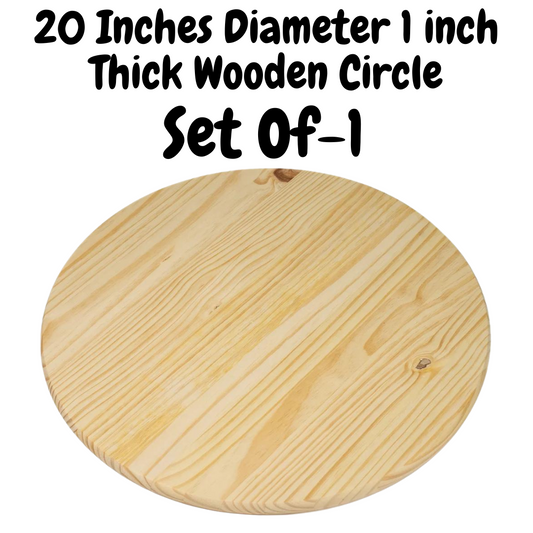 Set of 1 Pine Wooden Circles 20'' Diameter And 1'' Thick for Art ,Crafts & Other DIY Projects