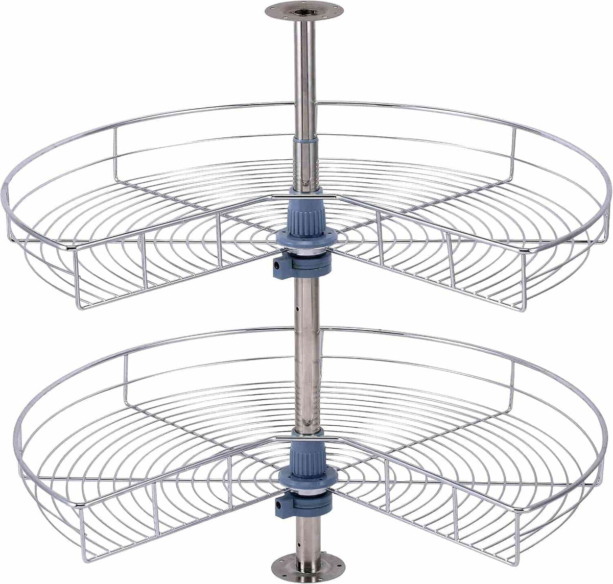 Corner Lazy Susan 32 Inch Diameter 270 Degree Double Rack Stainless Steel