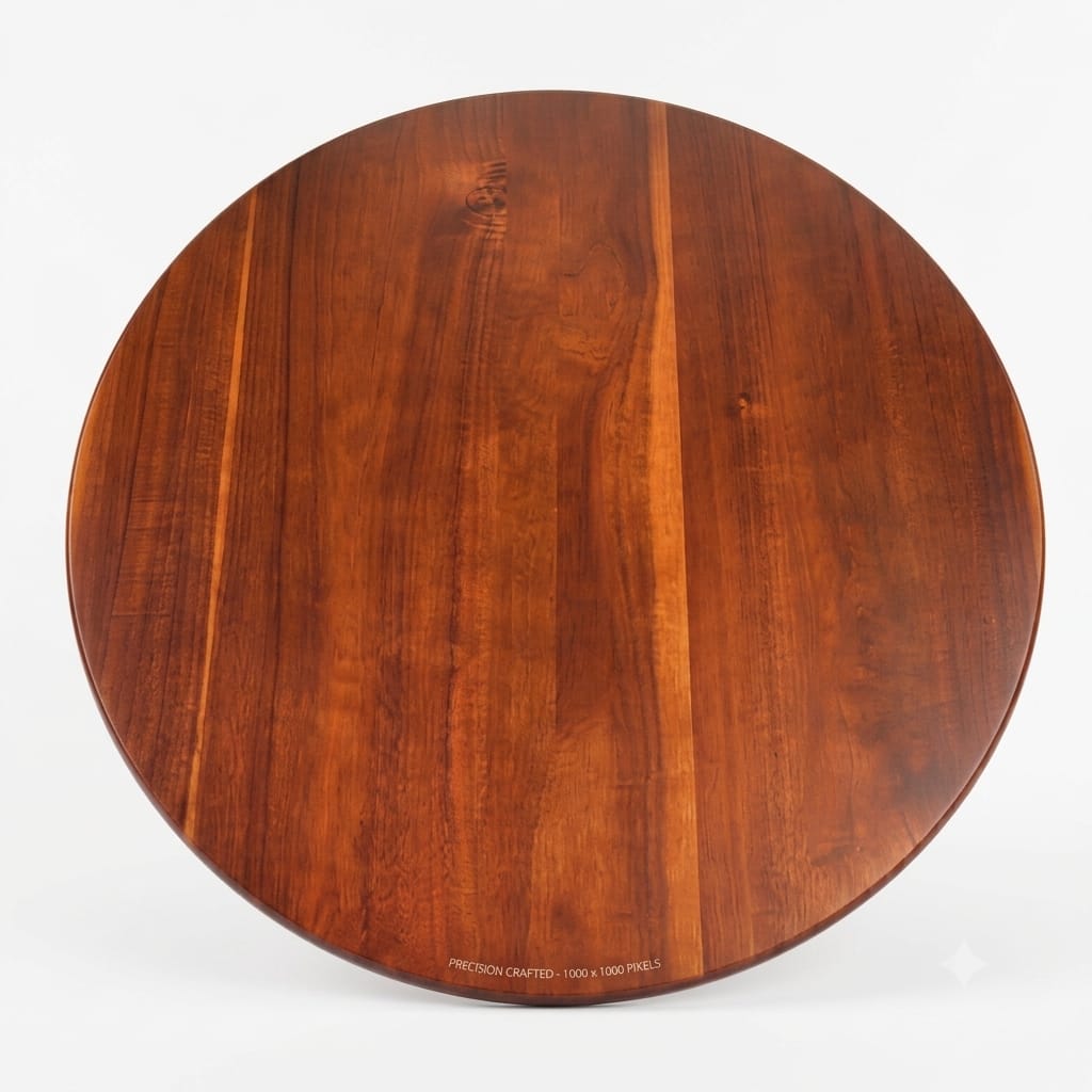 30 Inch Acacia Wood Lazy Susan 360 Degree Rotating Table Turntable