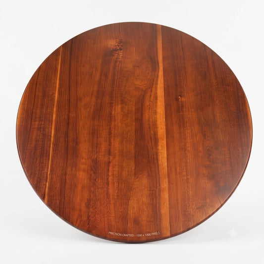 30 Inch Acacia Wood Lazy Susan 360 Degree Rotating Table Turntable
