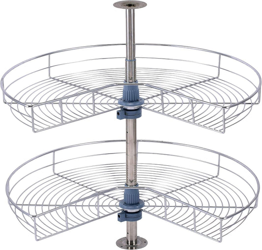 2 Tier 24" Diameter - 270 Degree Double Rack Stainless Steel